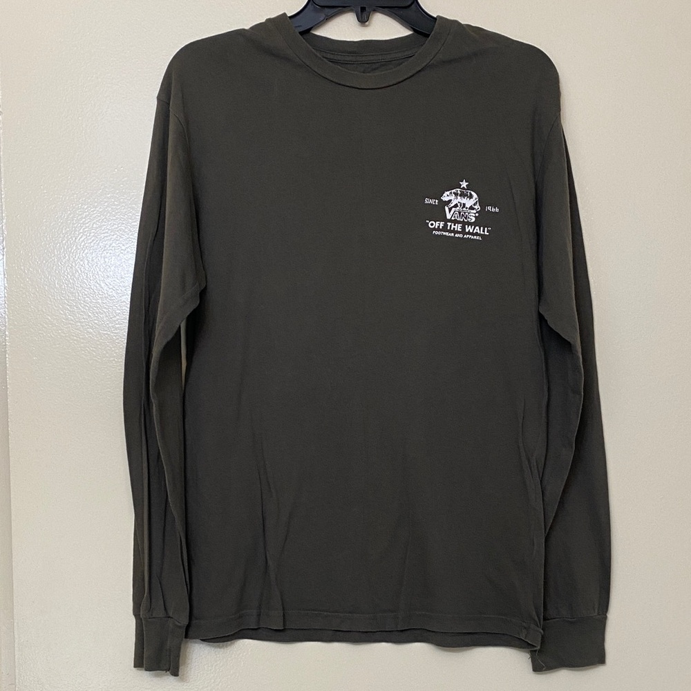 Vans Olive Green Long Sleeve Graphic Tee